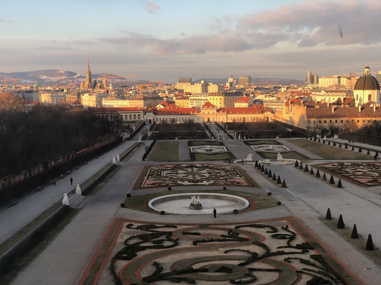 View from the Upper Belvedere on the Lower Belvedere and Vienna