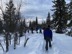 Snowshoe walking in a meter of snow