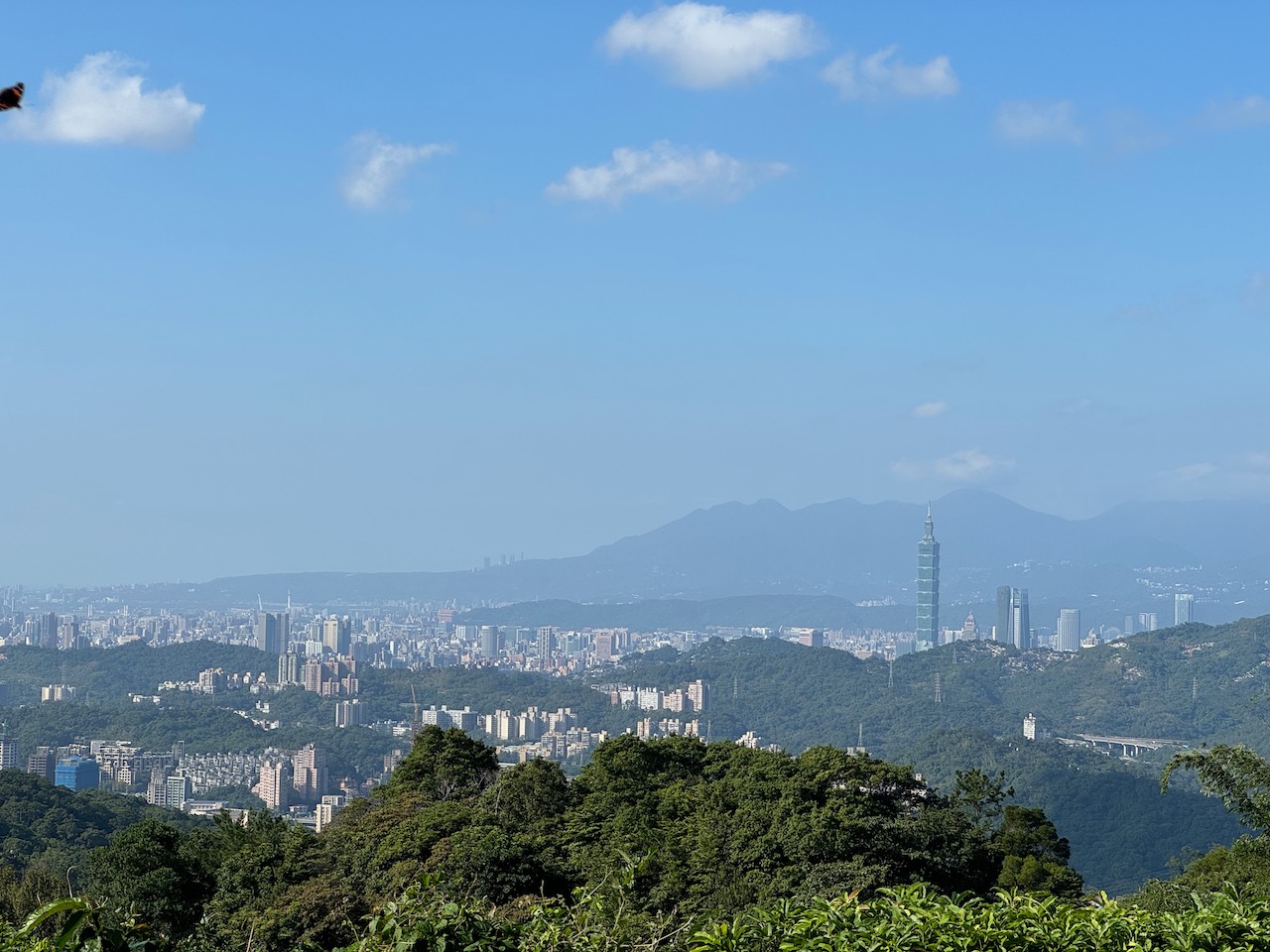View of Taipei from Zhangshan temple near the Maokong gondola
