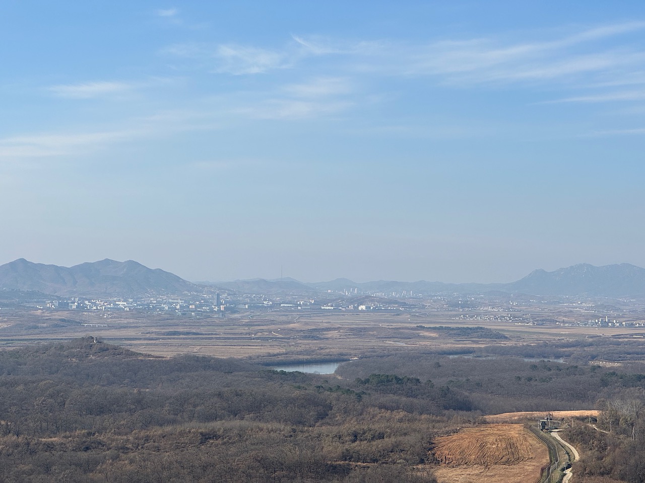North Korea, with Gaeseong city in the background